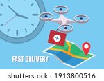 fast delivery of medicines from ... | Shutterstock .eps vector #1913800516