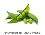 green snap peas isolated on white 