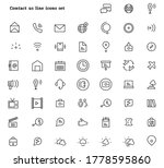 contact us line icons set... | Shutterstock .eps vector #1778595860