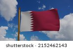 national flag of qatar waving... | Shutterstock . vector #2152462143