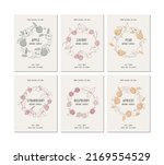 Vector Set Of Labels For Aroma...