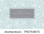 vintage card with rose flowers. ... | Shutterstock .eps vector #790753873