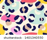 modern leopard seamless pattern.... | Shutterstock .eps vector #1401340550