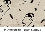 modern fashion pattern with... | Shutterstock .eps vector #1504528826