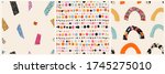 set of three seamless colorful... | Shutterstock .eps vector #1745275010