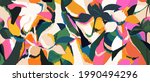 hand drawn floral abstract... | Shutterstock .eps vector #1990494296