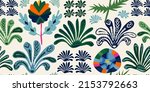 hand drawn ethnic botanical... | Shutterstock .eps vector #2153792663