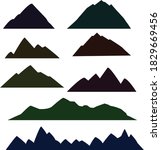 small and big mountain set | Shutterstock . vector #1829669456