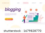 blogging concept with author... | Shutterstock .eps vector #1679828770
