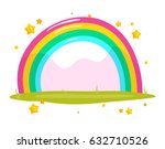 flat fairy background with... | Shutterstock . vector #632710526