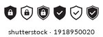 set of security shield icons ... | Shutterstock .eps vector #1918950020