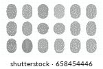 vector fingerprint icons set ... | Shutterstock .eps vector #658454446