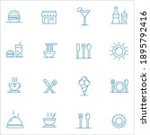 food courts icons set. outline... | Shutterstock .eps vector #1895792416