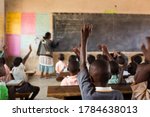 Happy students at a school in...