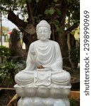 Small photo of The Tathagata Buddha statue in feng shui is a symbol of good omen, peace and happiness in the soul. Buddha protects sentient beings from the harassment of demons and evil spirits.