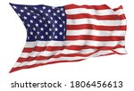american flag waving in the wind | Shutterstock . vector #1806456613