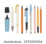 vector illustration of pens ... | Shutterstock .eps vector #1973535356