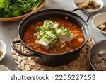 Small photo of Korean food dishes Kimchi stew