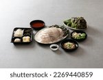 Small photo of Korean food dish flounder and rockfish sashimi