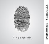 black fingerprint... | Shutterstock .eps vector #533803666