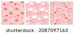 set of seamless patterns for... | Shutterstock .eps vector #2087097163