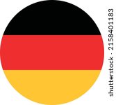 the german flag. a round flag.... | Shutterstock .eps vector #2158401183