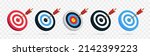 target with arrow icon set.... | Shutterstock .eps vector #2142399223