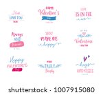 valentine's day lettering set.... | Shutterstock .eps vector #1007915080