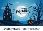 halloween background with... | Shutterstock .eps vector #1807401850