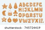 vector cartoon set of alphabet... | Shutterstock .eps vector #745724419