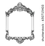 vintage imperial baroque mirror ... | Shutterstock .eps vector #650715403