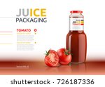 tomato juice packaging... | Shutterstock .eps vector #726187336