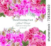 invitation card vector. roses... | Shutterstock .eps vector #728326810