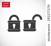 lock vector icon  | Shutterstock .eps vector #292277270