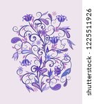 bouquet of fantastic flowers.... | Shutterstock .eps vector #1225511926