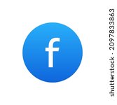 round facebook logo social... | Shutterstock .eps vector #2097833863