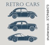 vintage car vector illustrations | Shutterstock .eps vector #372968473