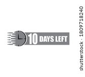 10 days left counter stamp | Shutterstock .eps vector #1809718240