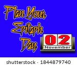 plan your epitaph day november... | Shutterstock . vector #1844879740