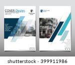 blue annual report brochure... | Shutterstock .eps vector #399911986