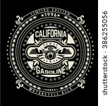motor gasoline typography  t... | Shutterstock .eps vector #386255056