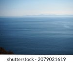 Small photo of The horizon of "Cape Chikyu" in Muroran, Hokkaido, which is unobstructed