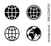 globe icon vector symbol of go... | Shutterstock .eps vector #1881236920