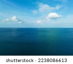 Aerial view Amazing open sea, Beautiful ocean in the morning summer season,Image by Aerial view drone shot, high angle view Top down sea background