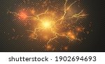  light effect of gold lightning.... | Shutterstock .eps vector #1902694693
