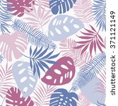 seamless pattern of tropical... | Shutterstock .eps vector #371121149