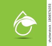 emblem of planted leaves ... | Shutterstock .eps vector #1808576353