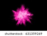 Pink Powder Explosion On Black...