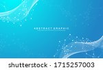 abstract dynamic motion lines... | Shutterstock .eps vector #1715257003