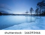 Sweden landscape winter lake